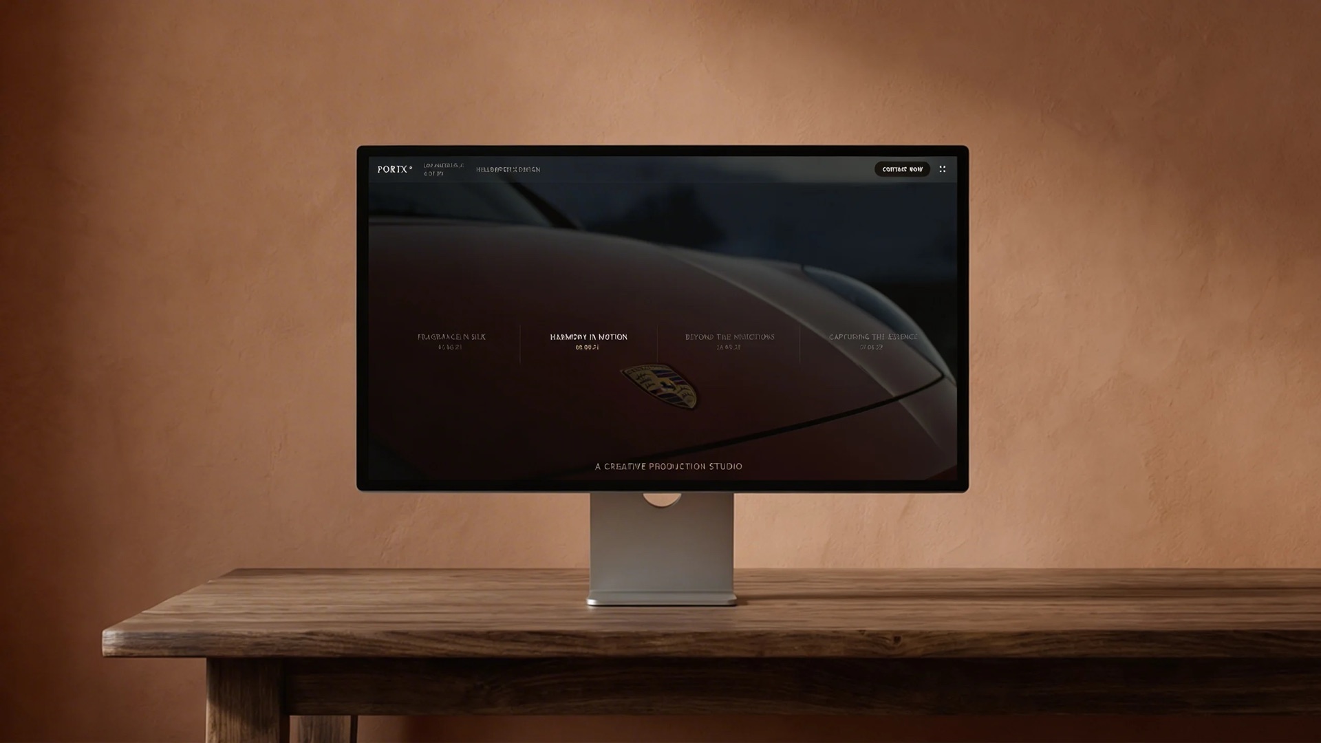 A24 studio portfolio template designed in Framekit
