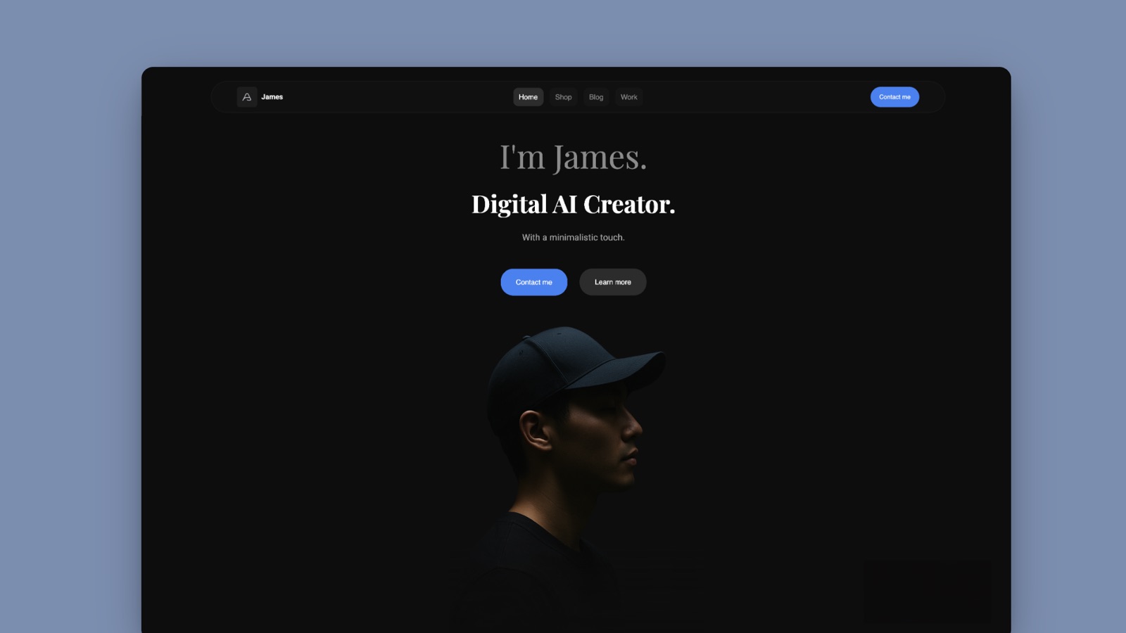 A musician site on a custom domain with releases and links