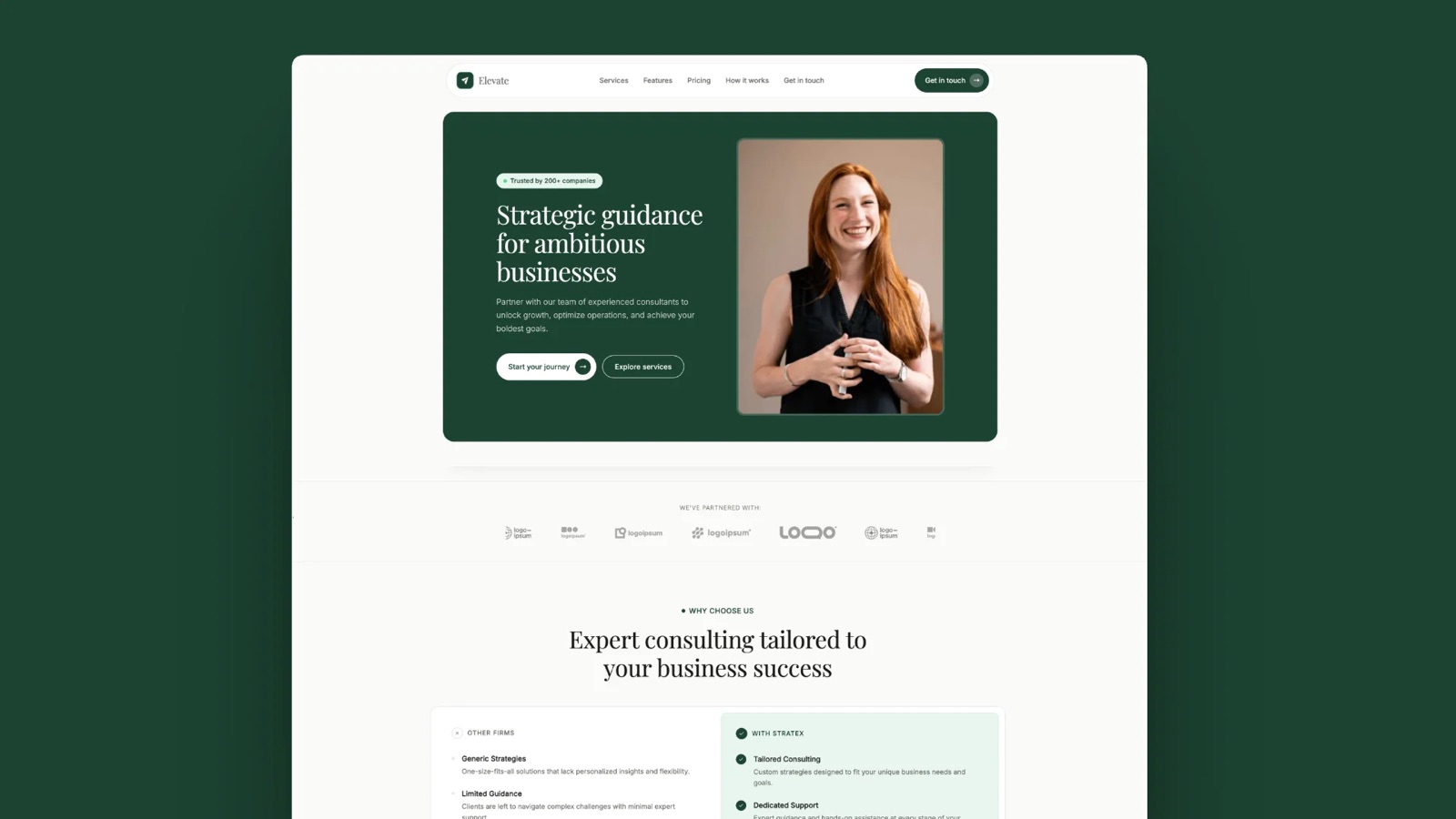 A pricing page for a creator business, built without code